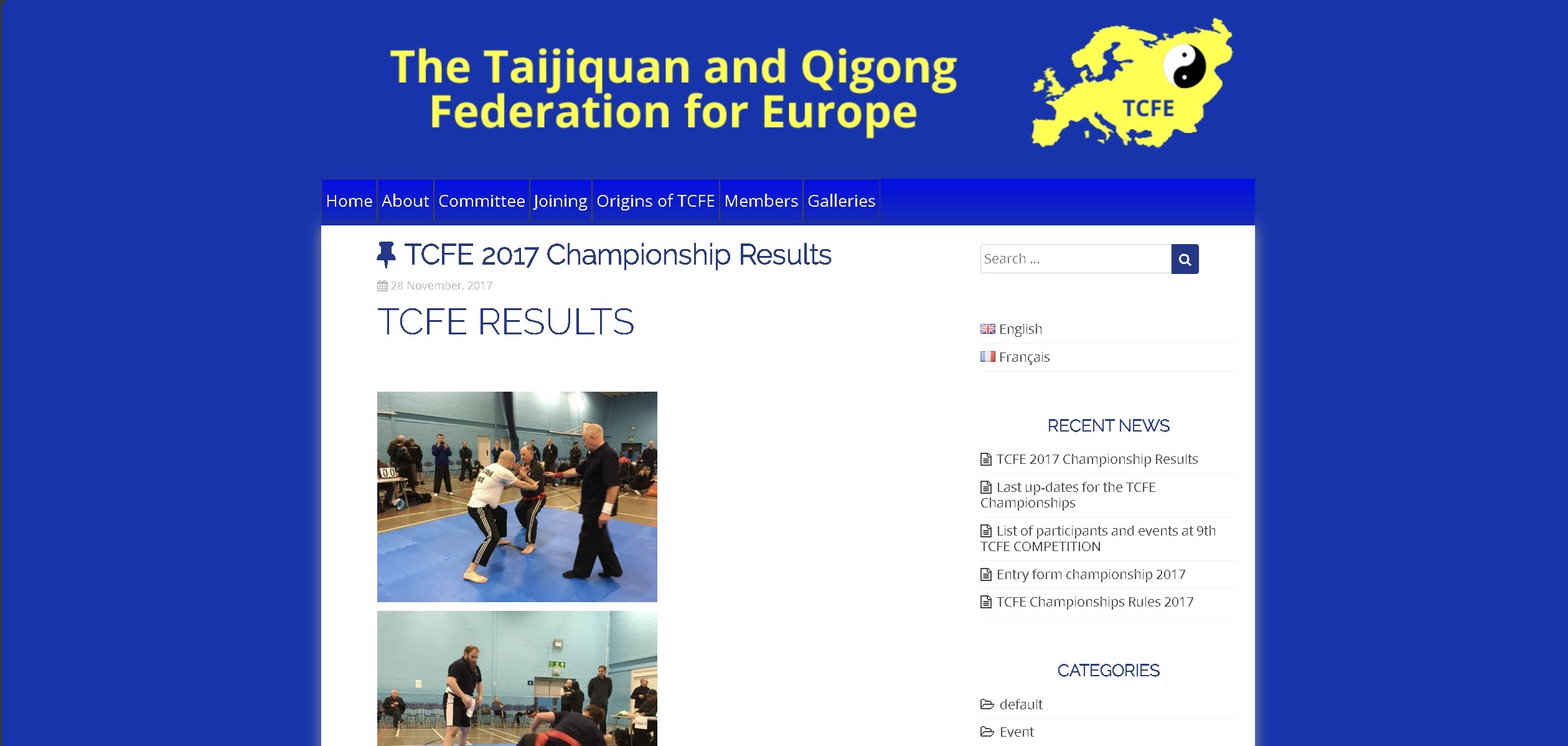 Photo of old website